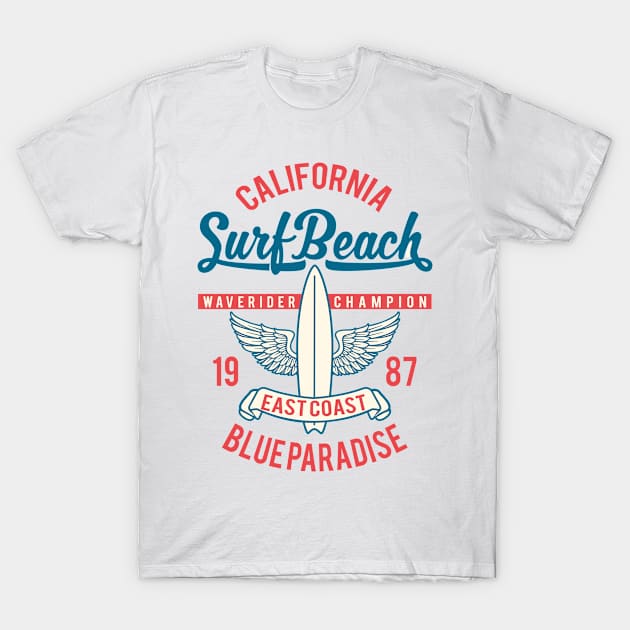 Surf Beach T-Shirt by PaunLiviu